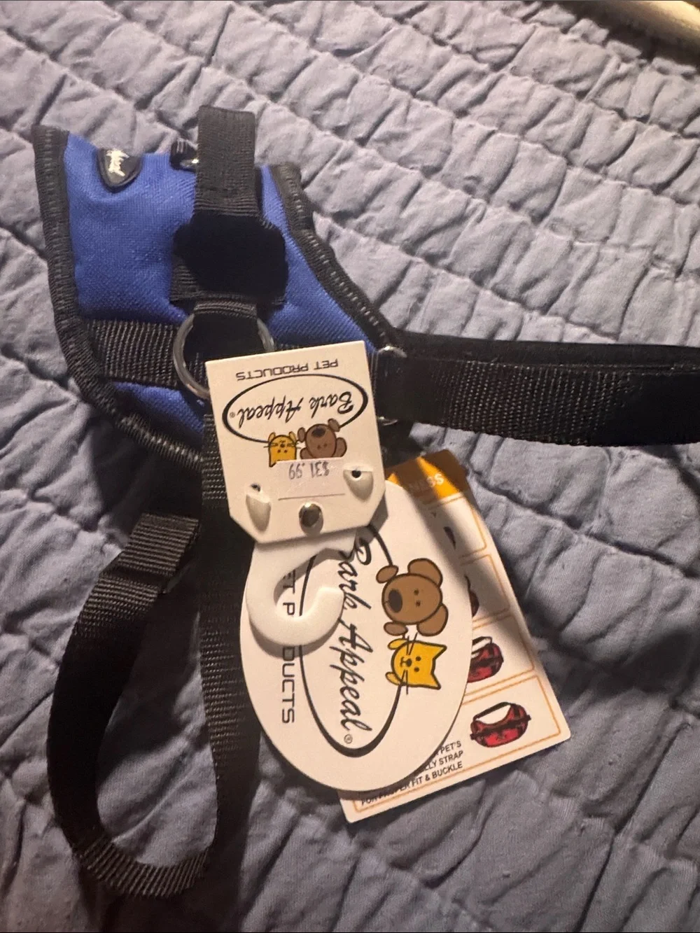 Blue No-Pull Dog Harness with Handle